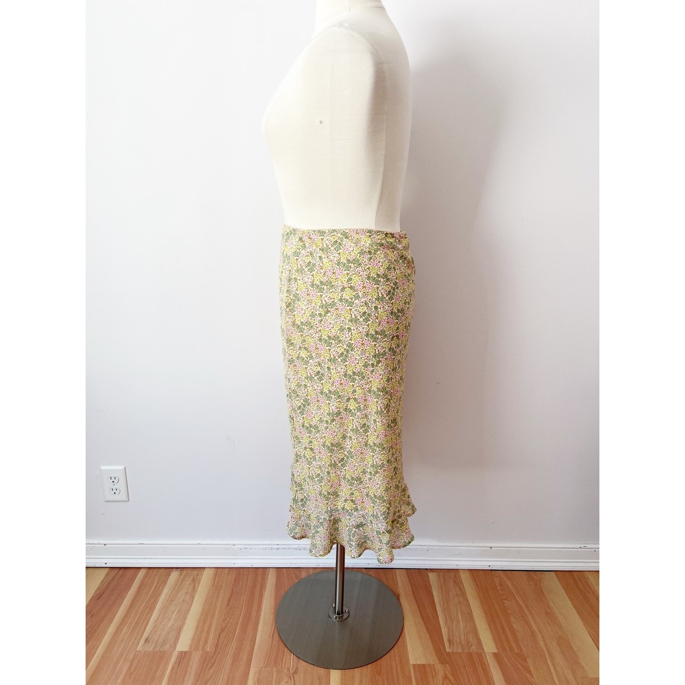 Wild‎ Fable Y2K Inspired Midi Skirt Multi Color Ditsy Floral Ruffle Hem XXL - Picture 4 of 7